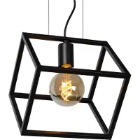Lucide Lampe suspendue minimaliste noire FABIAN 1xE27 40W