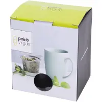 Point-Virgule Tasse avec infuseur de thé et couvercle noir 400 ml