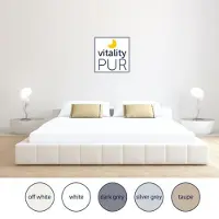 Vitality Pur - Drap-housse 100% coton - Split - Jersey stretch - Blanc - 140x200