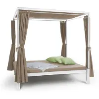 Blumfeldt Senator Lounge Transat 188 x 208 x 205cm pare-soleil - taupe