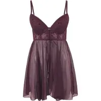 LASCANA Déshabillé aubergine / bordeaux