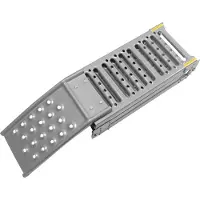 Carpoint Rampe d'accès – Dépliable – Longueur 160-200 cm - Largeur 25 cm - Capacité de charge 250 kg - Hauteur maximale d'accès 55 cm - Aluminium – Antidérapante