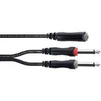 Cordial Câble Y Bretelle Jack Stéréo Femelle / 2 Jacks Mono Mâles 30 CM