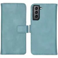 IMoshion Étui de télephone portefeuille de luxe Samsung Galaxy S21 FE - Bleu clair