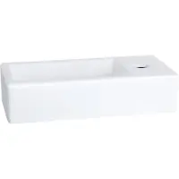 Differnz Ravo Fontein - Wasbak Keramiek - Wit - 38.5 x 18.5 x 9 cm