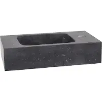 Differnz Bombai vasque de toilette 40x22x9cm pierre naturelle noir 38.005.30