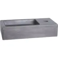 Differnz Ravo Lavabo pour WC Béton gris foncé 38.5 x 18.5 x 9 cm 38.005.35