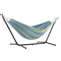 VIVERE Hamac Double Avec Support - - Uhsdo8-24 - Coton Durable - 2 Personnes - Coloris Étonnants