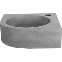 Differnz Cleo Lave-mains d’angle 31,5x31,5x10cm Béton gris foncé 38.005.37