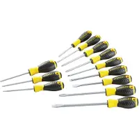 Stanley Tools STA060212 Tournevis standard PH/SL/PZ/TX - jaune/noir (jeu de 12)