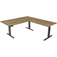 Kerkmann Move 3 elegant höhenverstellbarer Schreibtisch eiche rechteckig