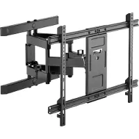 Goobay 49932 Pro Support TV mural Pro FULLMOTION (L), Noir - Support pour téléviseur de 37 à 70 pouces (94-178 cm), entièrement mobile (pivotant et inclinable) jusqu'à 60 kg