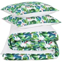 De Witte Lietaer Housse de couette Puddle 200 x 200 cm blanc/vert/bleu