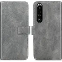 IMoshion Étui de télephone portefeuille de luxe Sony Xperia 1 III - Gris
