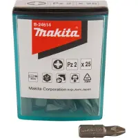 Makita B-24614 Embout De Vis Pz2 X 25 Mm 25 Pièces