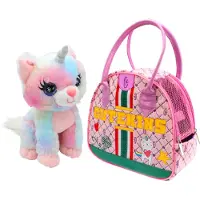 Braet Jouet pour enfants Funville CuteKins - Chat licorne dans un sac, Rainbow