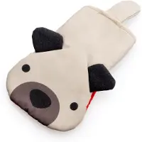 Balvi gant de four Woof! 34 x 16 cm polyester/silicone beige/rouge