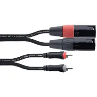 Cordial EU 1,5 MC XLR Verbindungskabel (2x XLR-Stecker 3 polig - 2x Cinch-Stecke (1.50 m, Câbles XLR)