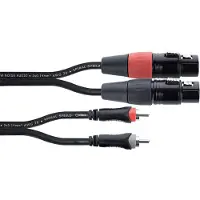 Cordial EU 1,5 FC XLR Verbindungskabel (2x XLR-Buchse 3 polig - 2x Cinch-Stecker (1.50 m, Câbles Cinch, Câbles XLR)