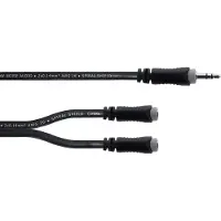 Cordial Cable Y Bretelle Mini-jack Stéréo/2 Mini-jacks Stéréo Femelles 30 CM