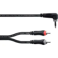 Cordial 14861 Klinke / Cinch Audio Y-Adapter (1x Klinkenstecker 3.5 mm - 2x Cinc (5 m)