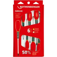 Rothenberger Schraubendreher-Set EUROLINE, 2xPZ, 4xSchlitz (Escale)
