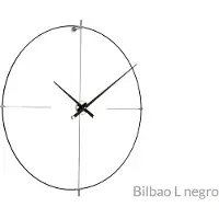 Nomon Bilbao Horloge Murale Bilbao L | Black fiberglass, black lacquered walnut hands