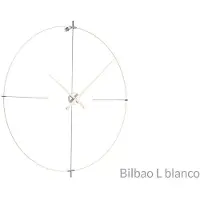 Nomon Bilbao Horloge Murale Bilbao L | White fiberglass, white lacquered walnut hands