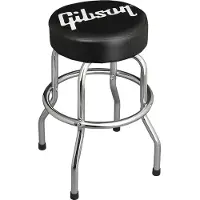 Gibson Tabouret Premium Playing Stool Standard Logo Tall Chrome