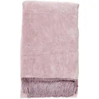 Nordal Plaid en velours à franges - violet clair