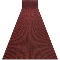 Rugsx Paillasson antidérapant pour les mètres courants GIN 3086 Liverpool extérieur, intérieur, sur caoutchouc - rouge 100 cm 100x400 cm