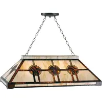 Clayre & Eef Lampe à suspendre Tiffany 92x47x126 cm Beige Marron Métal