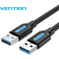 Vention Câble USB 3.0 mâle vers mâle 0.5M noir type PVC
