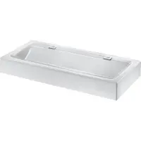 Delabie Caniveau de lavage MINERALCAST mur. L 1200 2 places Hl. D35 mm mi.
