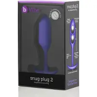B-Vibe b‑Vibe Snug Plug 2 - plug anal à double bille (114 g, violet)