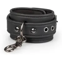 EasyToys - kit bondage collier menottes poignets chevilles - simili cuir noir