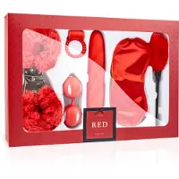 Huismerk I love Red - coffret bondage vibrant 6 pièces - rouge