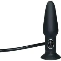 You2Toys - plug anal vibrant gonflable - silicone noir