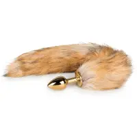 EasyToys Fox NO1 - plug anal en métal avec queue de renard (or-rouge)