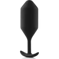 B-Vibe Snug Plug 4 - plug anal à double boule (257 g, noir)