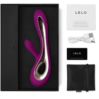 LELO Soraya 2 vibromasseur muni d’un stimulateur clitoridien Deep Rose 22 cm