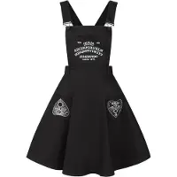 Hell Bunny Robe mi-longue de - Robe Salopette Samara - XS - 4XL - pour Femme - noir - Taille S