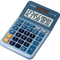 Casio Calculatrice de bureau MS-100EM Bleu