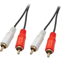 Lindy Premium - Câble audio - RCA x 2 mâle pour RCA x 2 mâle - 10 m - blindé - noir