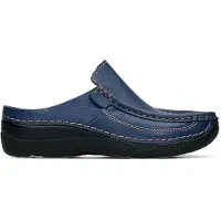 Wolky Sabot Wolky Women Roll Slide Printed Leather Skyblue-Taille 42