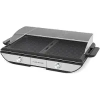 Riviera & Bar Combiné Plancha-Gril QPL700 2300 W Noir et Argent