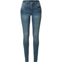 Cream Jean bleu denim