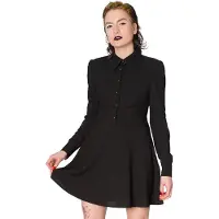 Banned Robe courte Gothic de - Robe Pentacle - XS - 4XL - pour Femme - noir - Taille XL