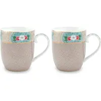 Pip studio Tasses Pip Studio Blushing Birds Khaki 145 ml (Set de 2)