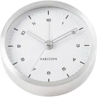 Karlsson Réveil Karlsson Tinge Brushed Steel White Dial